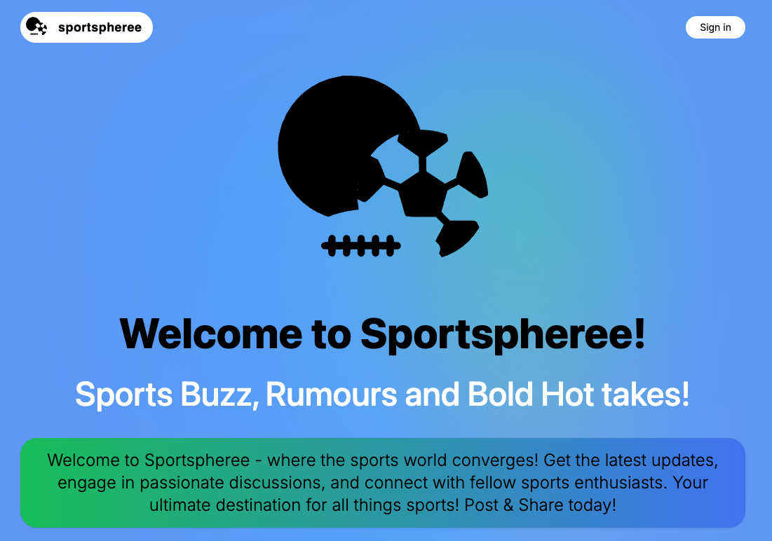 Sportspheree Screenshot
